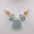 Blue Agate Drusy and Glass Lampwork Necklace Necklaces
