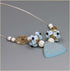 Blue Agate Drusy and Glass Lampwork Necklace Necklaces