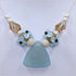 Blue Agate Drusy and Glass Lampwork Necklace Necklaces