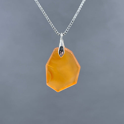 Carnelian Freeform Pendant Necklaces