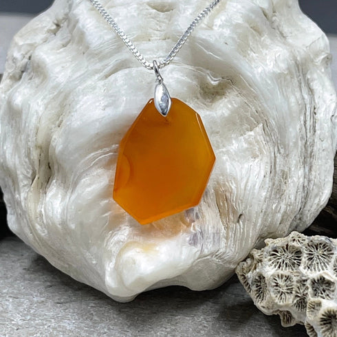 Carnelian Freeform Pendant Necklaces