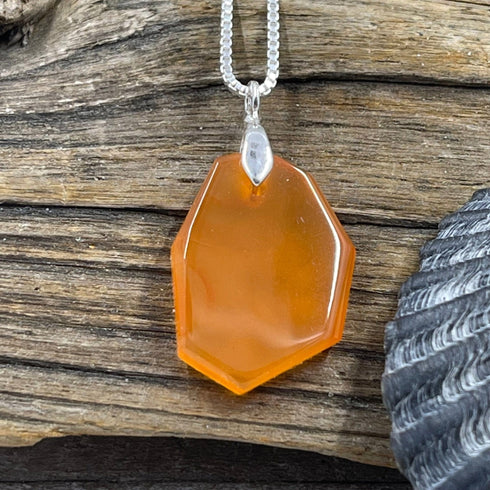 Carnelian Freeform Pendant Necklaces