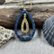 Cobalt Blue Druzy and 18K Gold Coated Tear Drop Necklace Necklaces