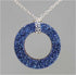 Cobalt Drusy Circle Necklace Necklaces