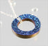 Cobalt Drusy Circle Necklace Necklaces