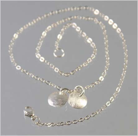 Dainty Sterling Silver Circle Necklace Necklaces