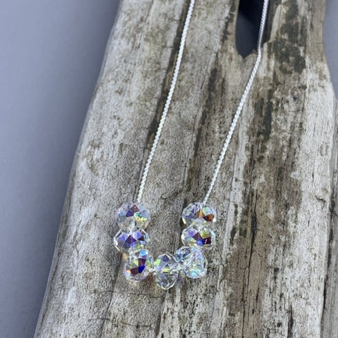 Delicate Aurora Borealis Crystal Necklace Necklaces