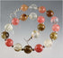 Fire Cherry Quartz and Sterling Silver Necklace Necklaces