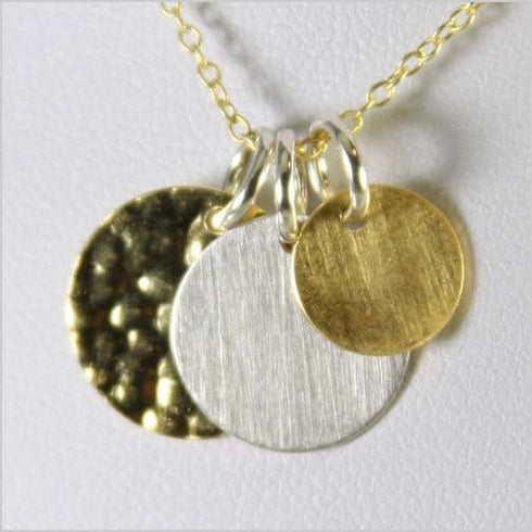 Gold and Silver Circle Necklace Necklaces