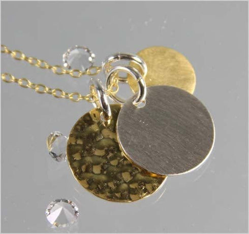 Gold and Silver Circle Necklace Necklaces