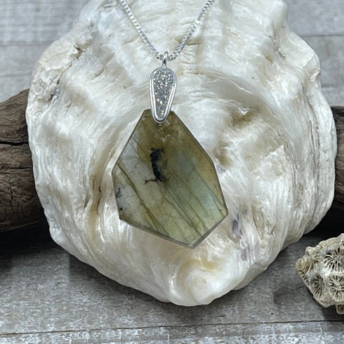 Labradorite Freeform Pendant - B Necklaces