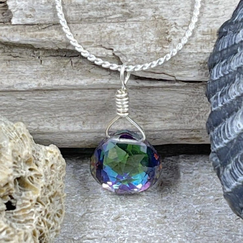 Mystic Topaz Petite Drop Necklace Necklaces