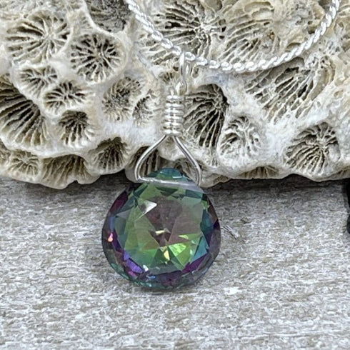 Mystic Topaz Petite Drop Necklace Necklaces