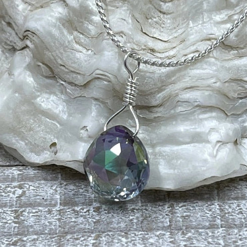 Mystic Topaz Petite Drop Necklace Necklaces
