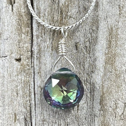 Mystic Topaz Petite Drop Necklace Necklaces