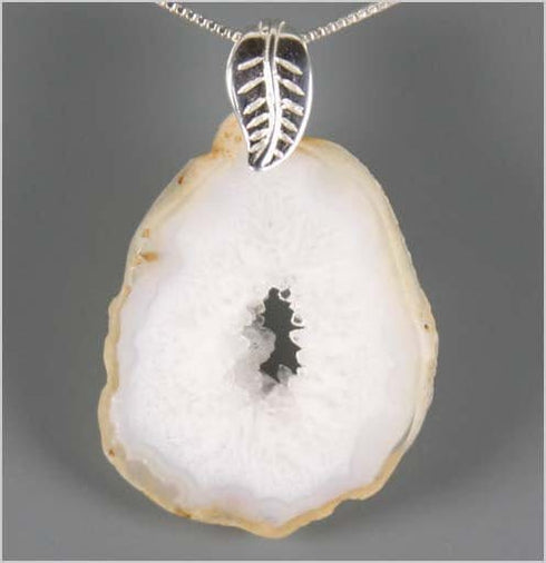 Natural Geode Slice Necklace Necklaces