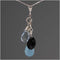 Onyx, Aquamarine and Jade Briolette Drop Necklace Necklaces