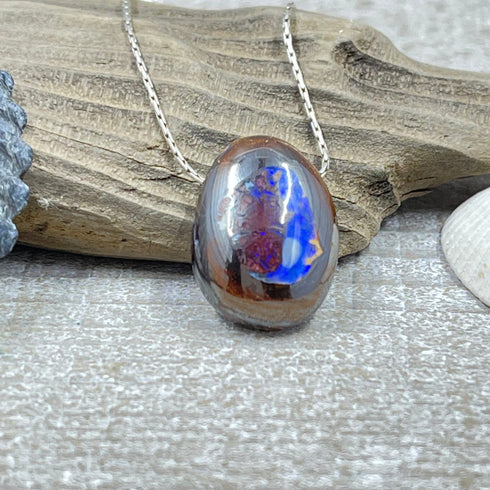 Petite Yowah Nut Opal Necklace Necklaces