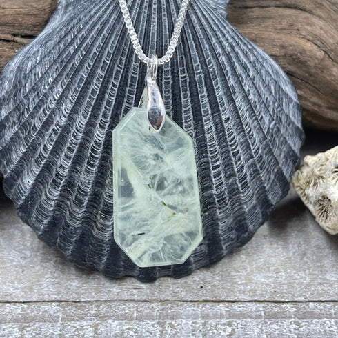 Prehnite Freeform Necklace - B Necklaces