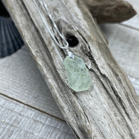Prehnite Freeform Necklace - B Necklaces