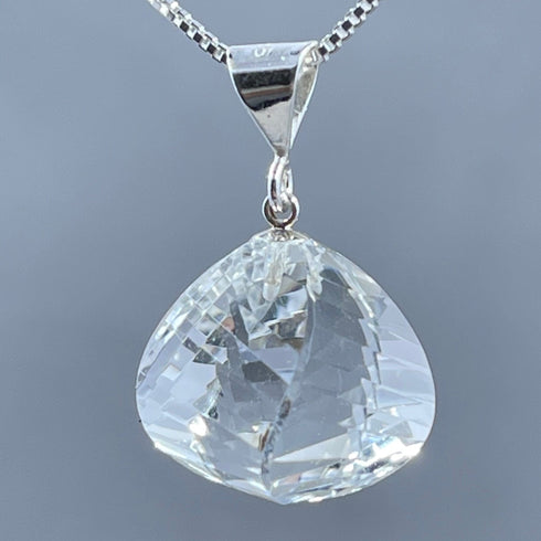 Quartz Crystal Lantern Cut Briolette Necklace Necklaces