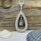 Sparkling Platinum Druzy Drop with Mystic Topaz Necklace Necklaces