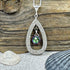 Sparkling Platinum Druzy Drop with Mystic Topaz Necklace Necklaces