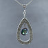 Sparkling Platinum Druzy Drop with Mystic Topaz Necklace Necklaces