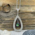 Sparkling Platinum Druzy Drop with Mystic Topaz Necklace Necklaces