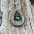Sparkling Platinum Druzy Drop with Mystic Topaz Necklace Necklaces
