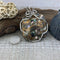 Sterling Silver Wire-Wrapped Mother of Pearl and Bronze Pendant Necklaces