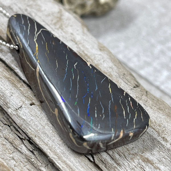 Triangle Yowah Boulder Opal Pendant Necklaces