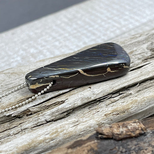 Triangle Yowah Boulder Opal Pendant Necklaces