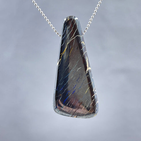 Triangle Yowah Boulder Opal Pendant Necklaces