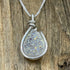 White Dichroic Teardrop Druzy Necklace Necklaces
