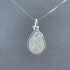 White Dichroic Teardrop Druzy Necklace Necklaces