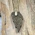 Zirconium and Silver Coated Druzy Leaf on 14K Box Chain Necklaces