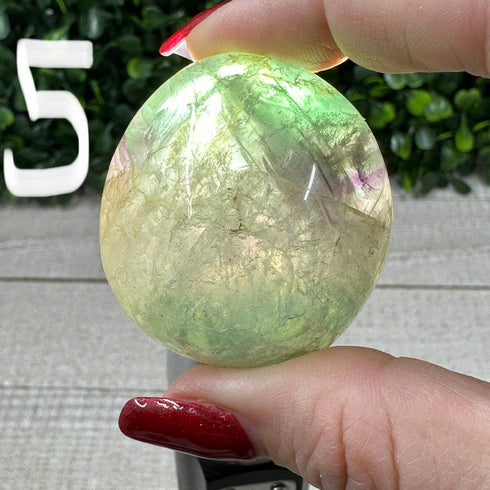 Tumbled Green Fluorite specimen