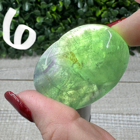 Tumbled Green Fluorite specimen