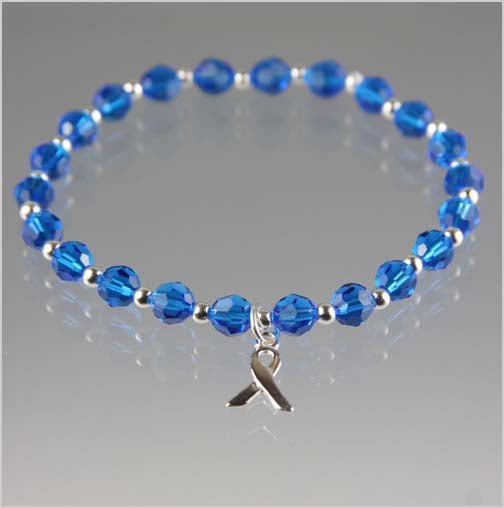 colon cancer awareness bracelet crystal